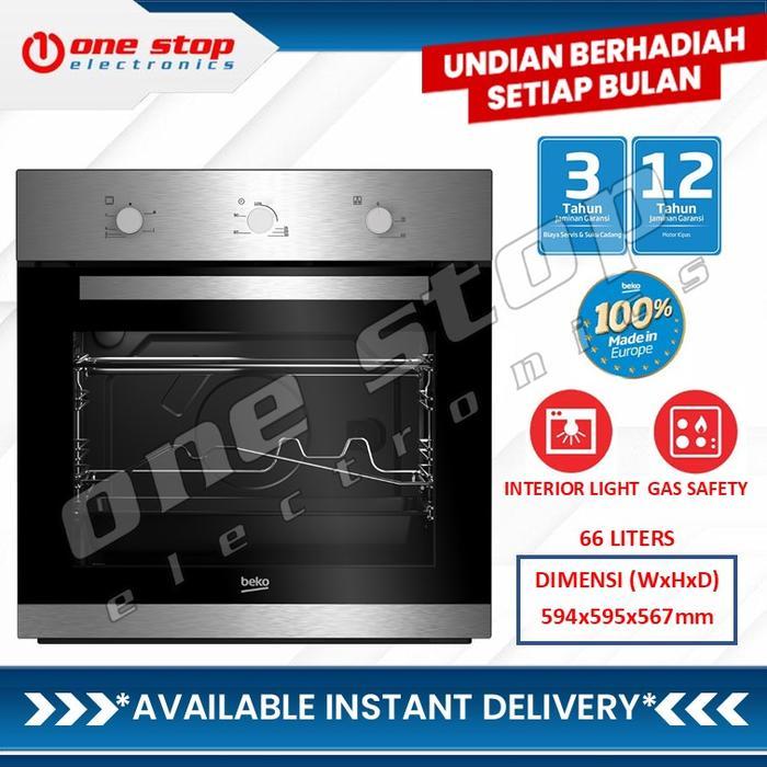 BEKO BBIGT22102X Built In Oven Tanam Gas 66 Liter
