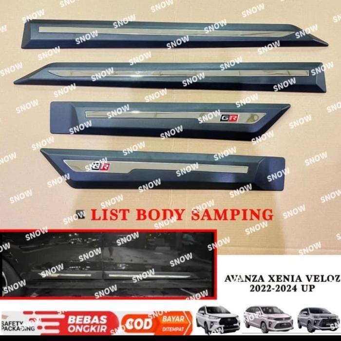 Terbaik Lis Body Samping Avanza Xenia Veloz 2022 2023 Gr Sport Hitam Terlaris