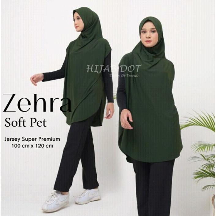 Kerudung Instan Pad Non Pad / Bergo Sporty Syari ZEHRA / Bergo Olahraga Syari Panjang ZEHRA Sport *