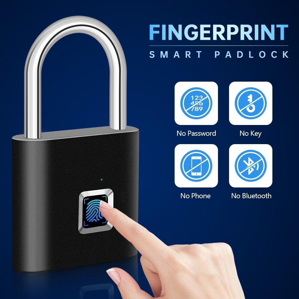 " Fingerprint Lock Keyless Waterproof Anti-Theft Smart Lock Fingerprint "