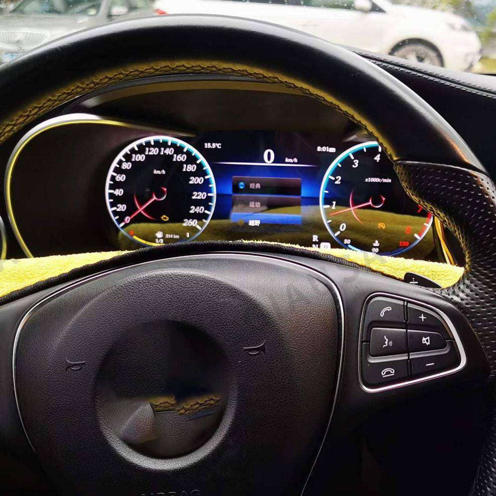 " Lcd Digital Dashboard For Mercedes-Benz C-Class W204 W205 W447 Glc "