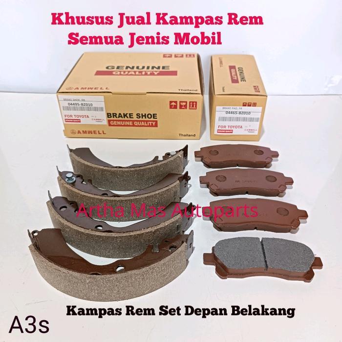 Kampas Rem Set Avanza Veloz Komplit Depan Belakang Avanza Veloz Old