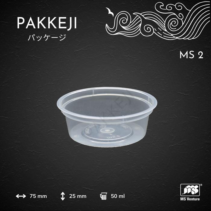 Pakkeji Wadah Bulat Ukuran Kecil 50Ml / Thinwall Plastik/ Plastik Thinwall - Ms Venture - Ms 2 -