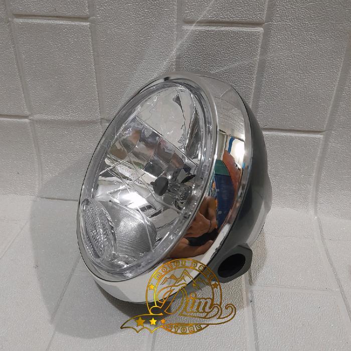 Premium Reflektor Vixion Old Lampu Depan Vixion Old Rx King New Bulat Batok Hitam Original
