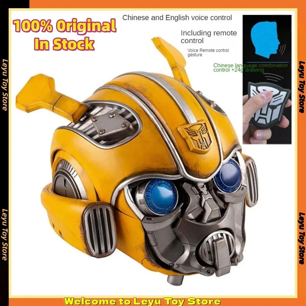 In Stock Bumblebee Optimus Prime Wearable 1/1 Helmet Voice Control Mask Action Figure Bluetooth Base