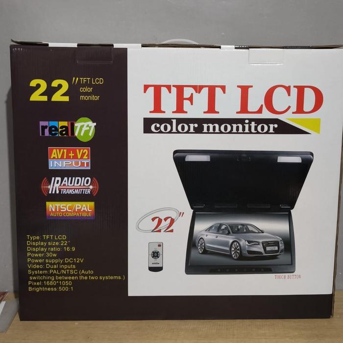 BIG PROMO RAMADHAN SALE TV Roof Plafon Mobil Bus ENIQMA EG-1216 22 Inch TFT LCD 1680 x 1050p - BLACK