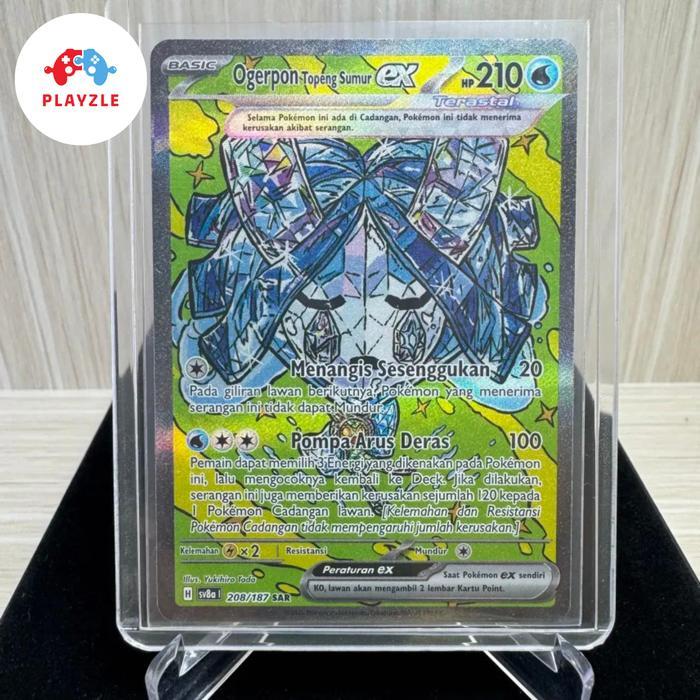 Ogerpon Topeng Sumur ex SAR 209/187 Festival Terastal SV8a Pokemon TCG Indonesia