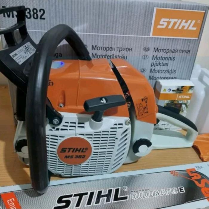 STIHL Mesin Gergaji Chainsaw MS382 72.2cc Bensin Campuran dengan Bar 25 Inch Assy Rantai Siap Pakai 