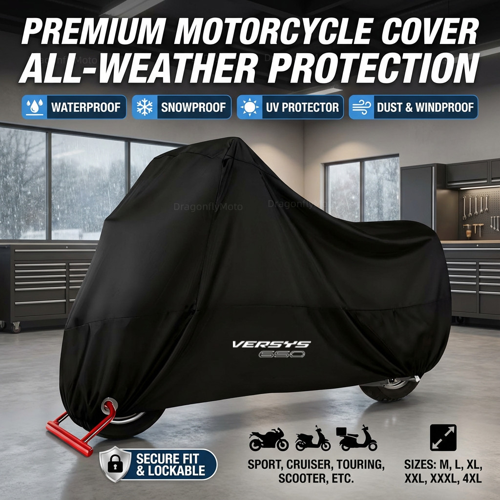 For KAWASAKI VERSYS 650 VERSYS650 ABS 2010-2020 2015 190T Waterproof Motorcycle Covers Motors Dust