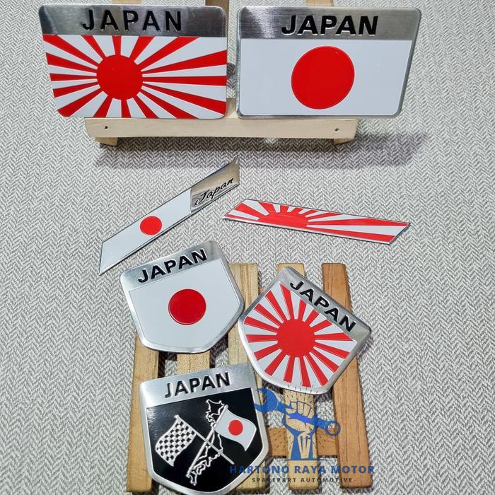 Emblem Logo Japan Sticker Mobil Bendera Jepang