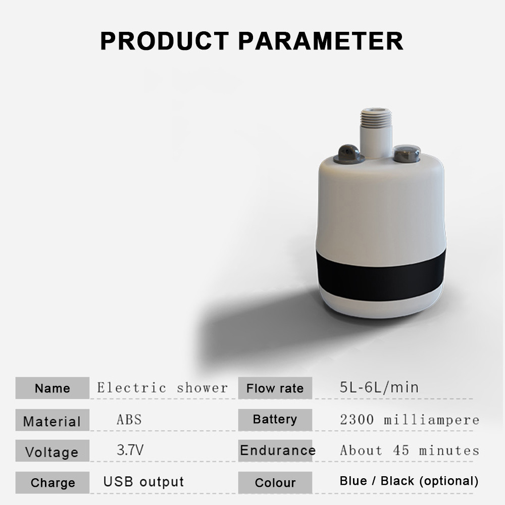 . Portable Camping Shower Outdoor Usb Rechargeable Electric Shower Pump -