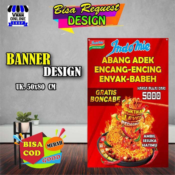 Spanduk Banner Warung Indomie, Warmindo, Warung Makan Keren
