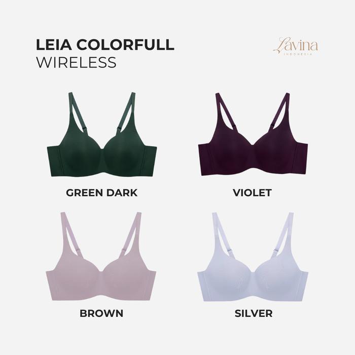 Lavina Ladies Bra Tanpa Kawat Leia Wireless Bra Jumbo Seamless Full Cover Size 32-42 Cup D-E