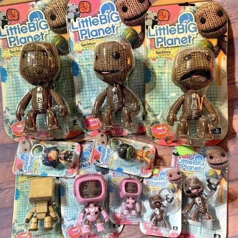 LittleBigPlanet Sackboy Anime Game Figurine Little Big Planet Robot Keychain Kawaii Cute Action