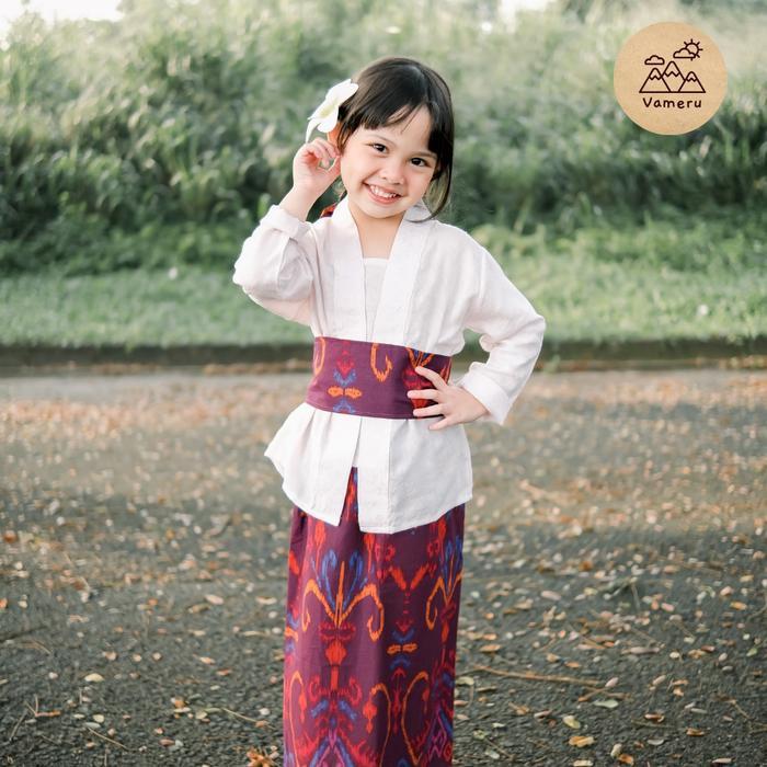 Carvinal Kids - Kebaya Anak Encim Motif Endek Bali