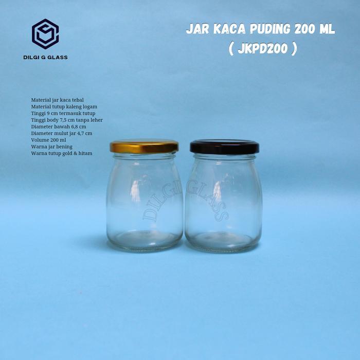 JKPD200 JAR KACA PUDING 200ML / BOTOL KACA PUDING 200ML/YOGURT