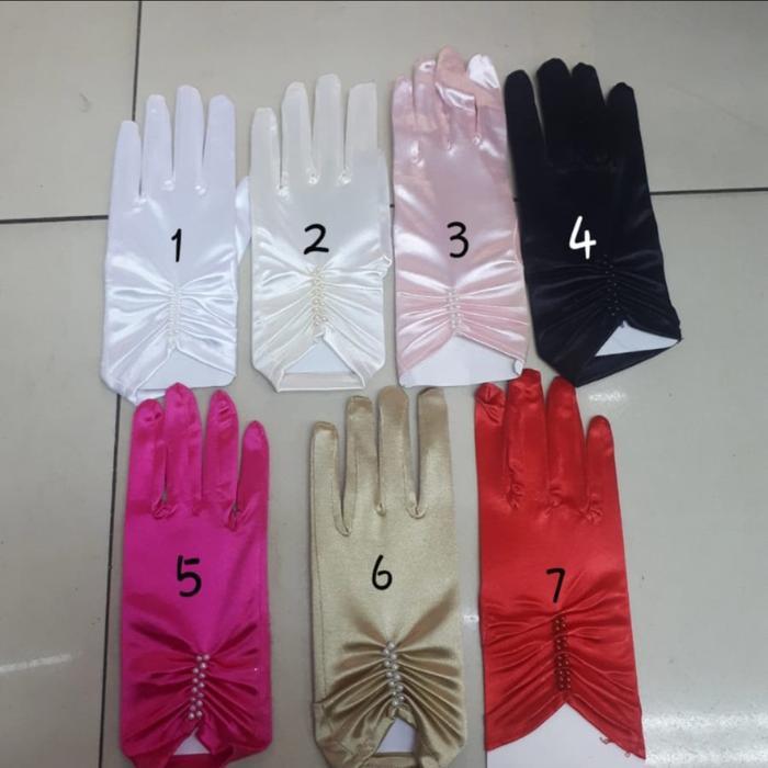 Sarung Tangan Pendek Satin Dewasa
