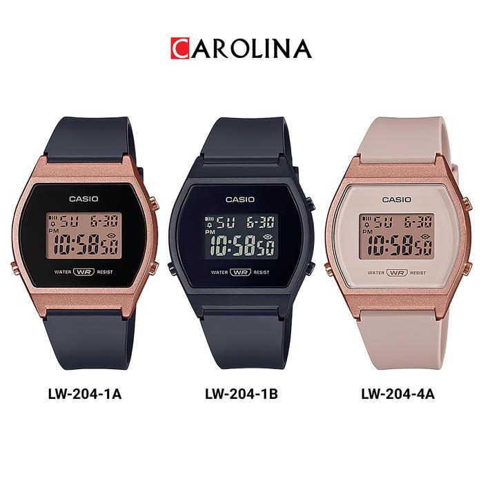 WatchNews- Jam Tangan Wanita Casio General Lw-204-4A Quartz Watch Digital Dial Light Pink Resin