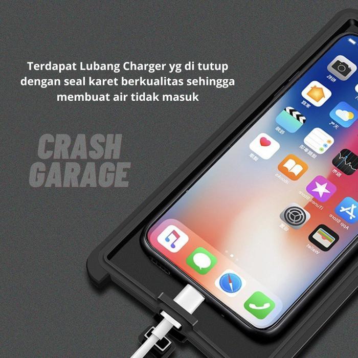 GUB PLUS 17 HOLDER HP MOTOR FULL BESI WATERPROOF ANTI AIR DUDUKAN HP