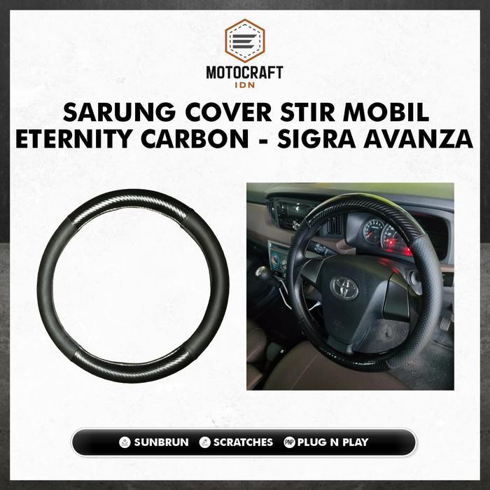 Cover Stir Eternity Carbon / Sarung Stir Mobil Xenia Innova Xpander