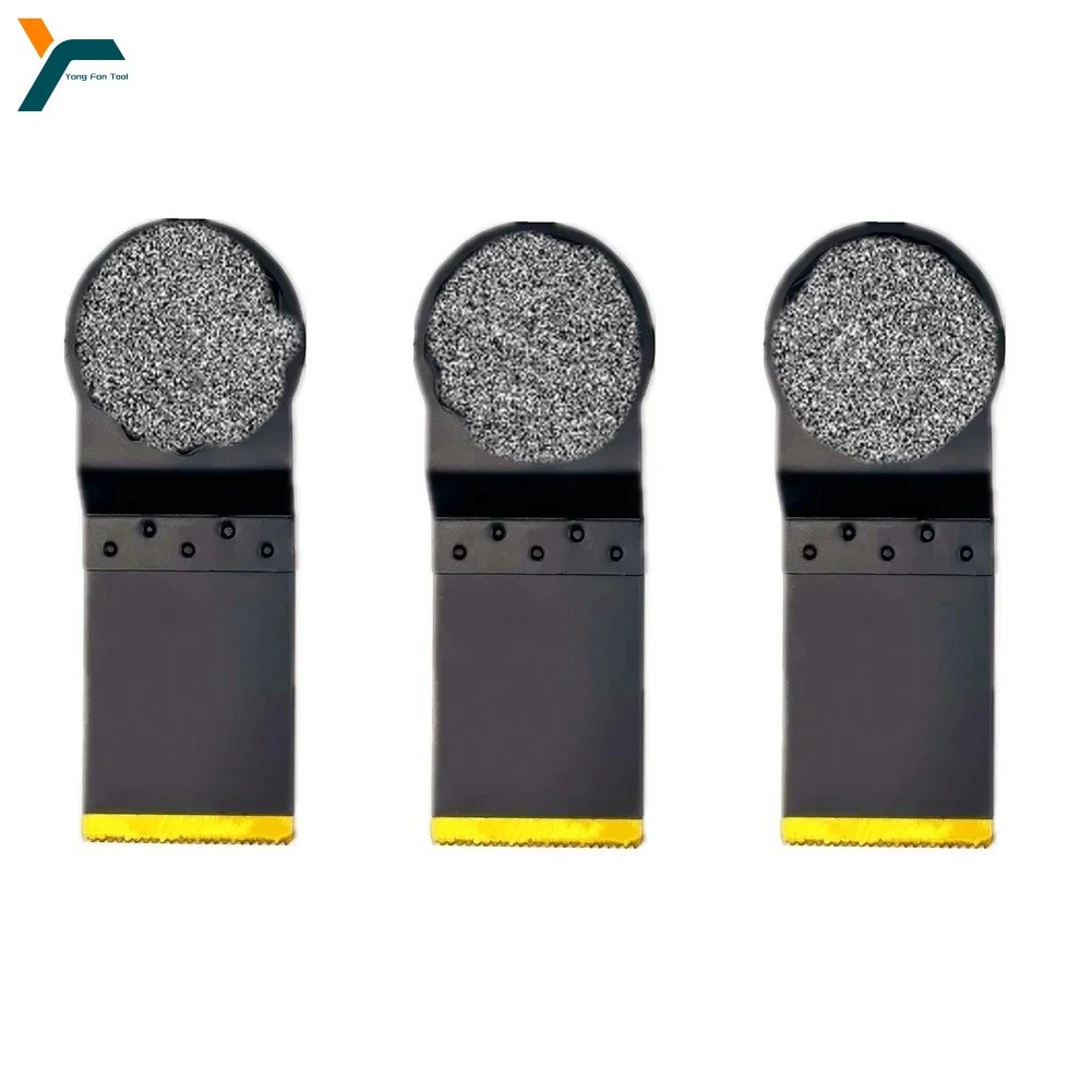 NEW 3Pcs Starlock Oscillating Multi Tool Blade Ti-coated Quick Change Saw Blade For Metal Plaster Wo