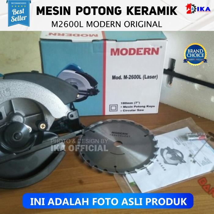 mesin potong kayu / circular saw modern asli M-2600 Laser 180mm awet / MODERN Mesin Potong Kayu