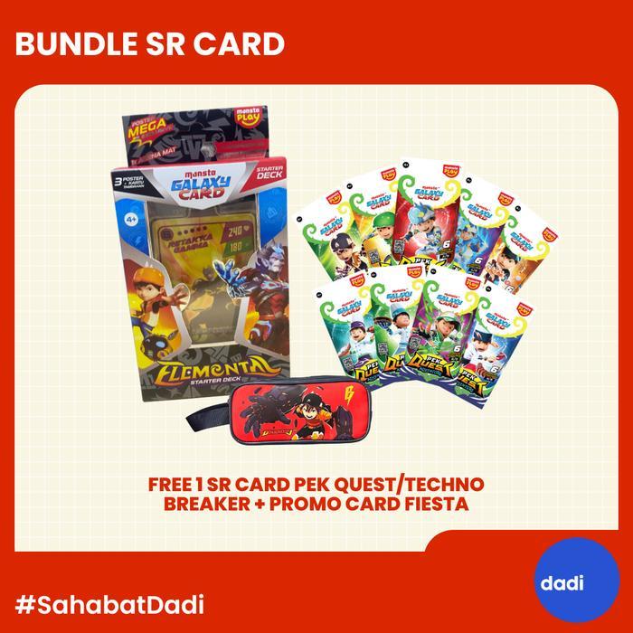 Dadi BoBoiBoy Galaxy Bundle (Pek Quest + Starter Deck + Pencil Case BBB) + Bonus SR & Promo Card