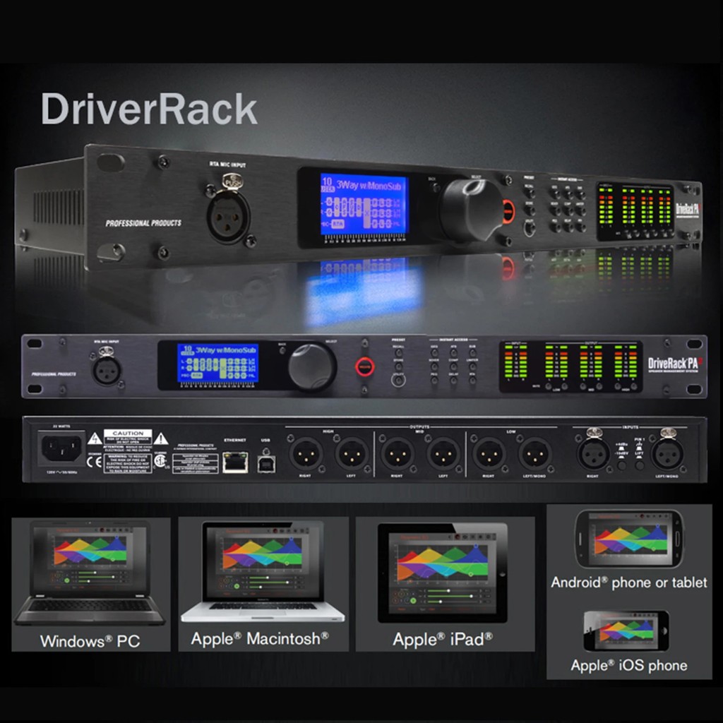 PA2 VENU360 professional digital audio feedback suppressor crossover matrix processor stage