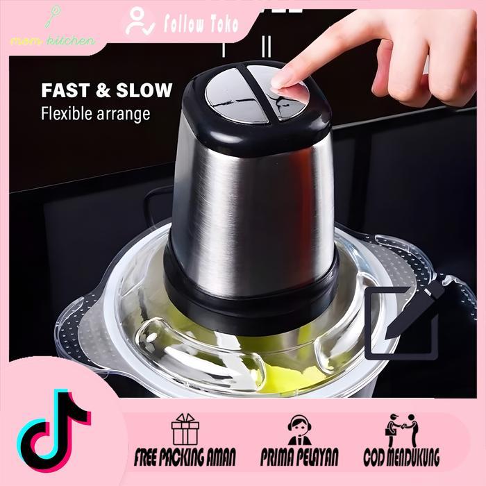 Chopper Daging Stainles/Blender Penggiling Serbaguna/Meet Grinder Pisau Gilingan