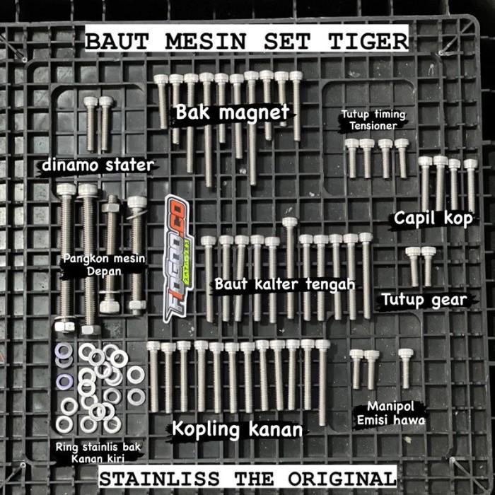 BAUT MESIN SET FULLSET TIGER 2000 KUNCI L STAINLIS THE A2 70