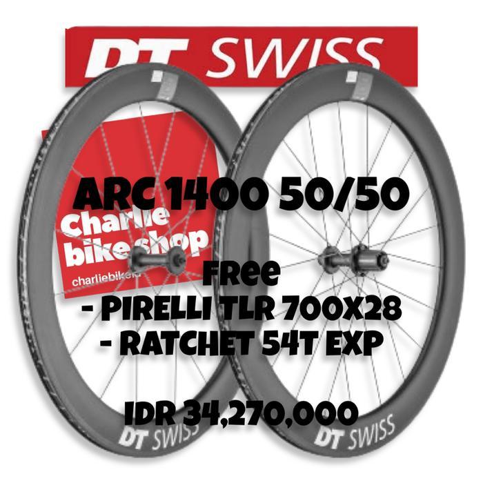 WHEELSET DT SWISS ARC 1400 DICUT 50mm DISC BRAKE CENTERLOCK - CARBON