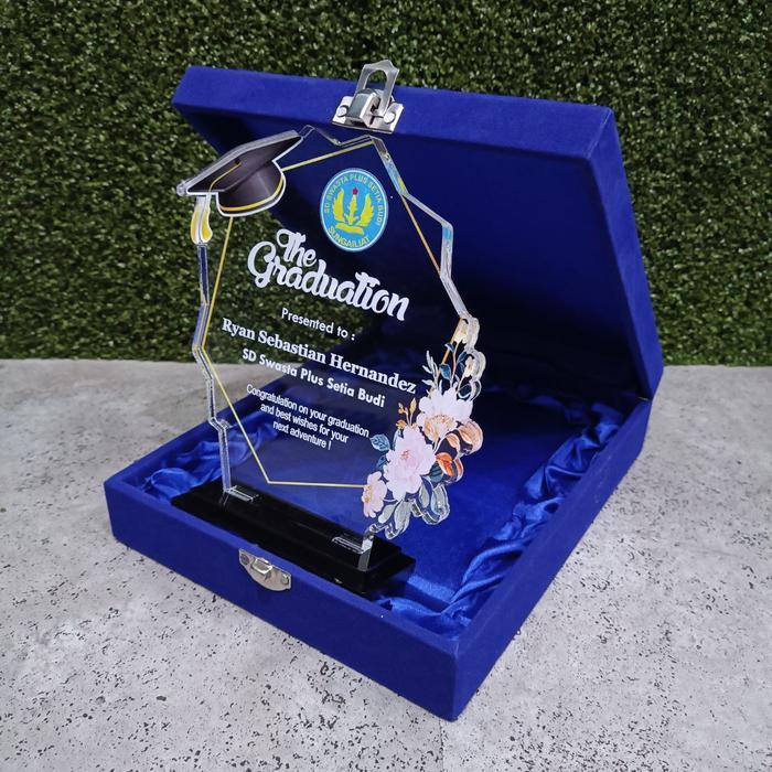 [Termurah] Plakat/Trophy/Piala/Vandel/Plakat Akrilik Uk.20X15 + Box V3 Tbk