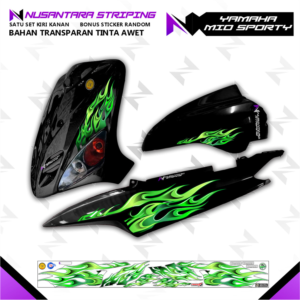 STRIPING MIO SPORTY API ARAI TRANSPARAN