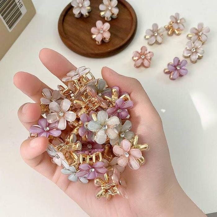 TI - JEPIT RAMBUT BUNGA KECIL KOREA JEPITAN RAMBUT MINI PONI BUNGA DAISY / JEPITAN RAMBUT BUNGA