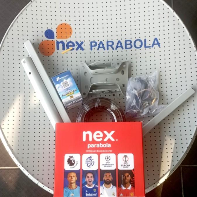 Terlaris Nex Parabola Merah Setellite Receiver Lengkap Dgn Dish Parabola Offset Diameter 60Cm Best