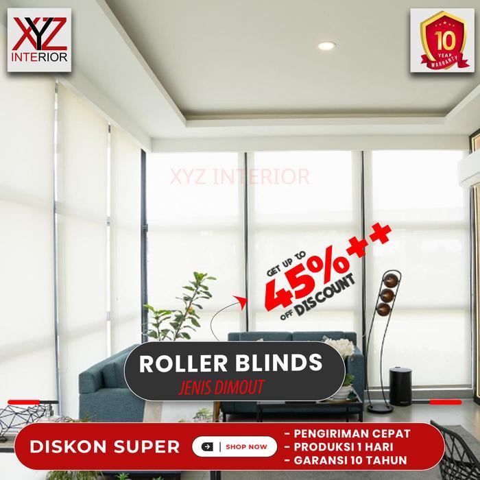 NEW Roller Blind Indoor Dimout - Blok Cahaya - NOVE Diskon