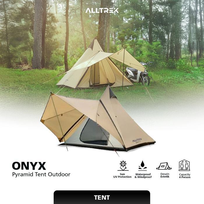 Eiger - ALLTREK Tenda Camping ONYX Pyramid Tent Outdoor Double Layer 4 Person