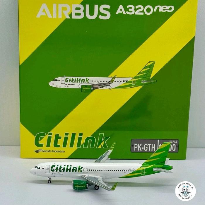 Diecast Pesawat Citilink Airbus A320Neo Skala 1:400 Pk-Gth