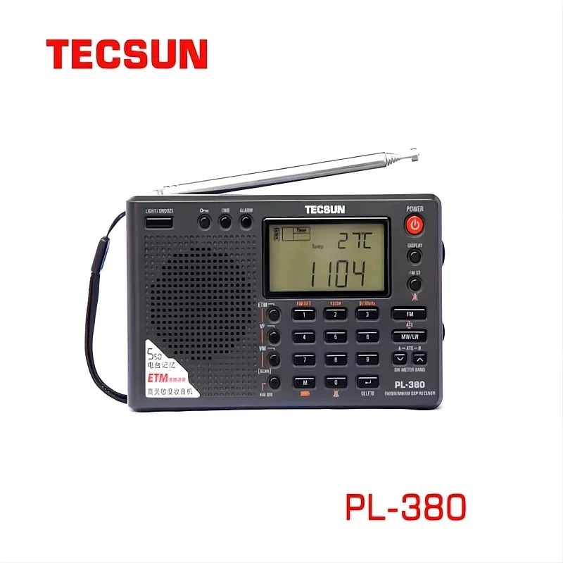 Tecsun PL-380 Full Band Radio Digital Demodulation Stereo PLL Portable Radio FM /LW/SW/MW DSP