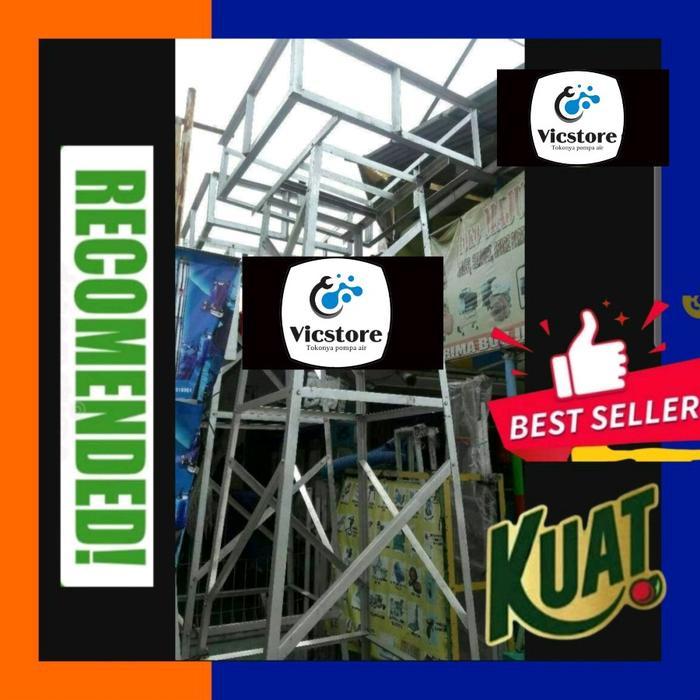 Tiang Tower toren air penguin TB 200 TQ menara TQ200 Dudukan tangki excel al tinggi 3 Meter 2000 Lit