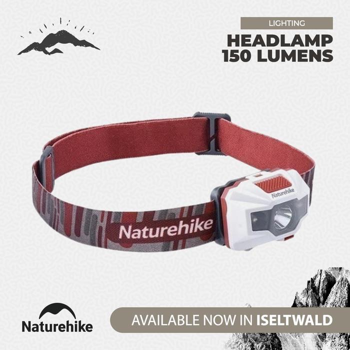 Naturehike Headlamp NH00T002-D Lampu Senter Kepala Outdoor 150 Lumens
