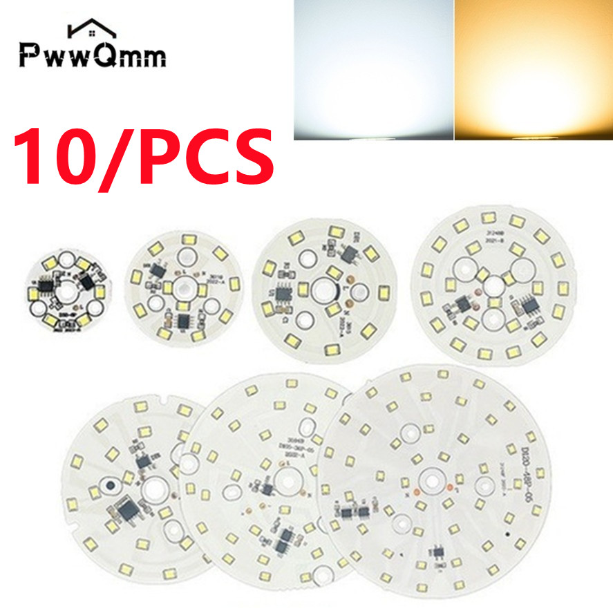 LED 10/pcs Chip for Downlight 3W 5W 7W 9W 12W 15W 18W SMD 2835 Round Light Beads AC 220V Downlight