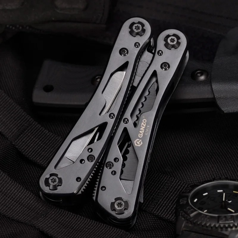 Ganzo G202B Multitool Folding Knife Plier Bits Outdoor Camping Multifuntional EDC Multi Hand Tool