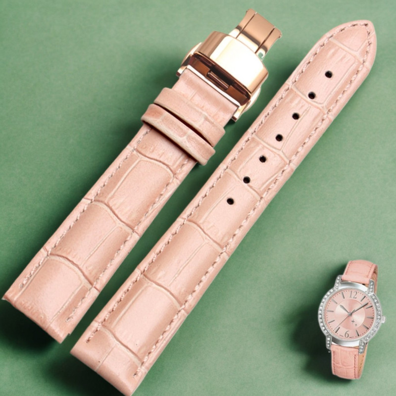 10mm 12mm 14mm 15mm 16mm 18m White red pink For Casio Tissot genuine leather strap ladie's watch
