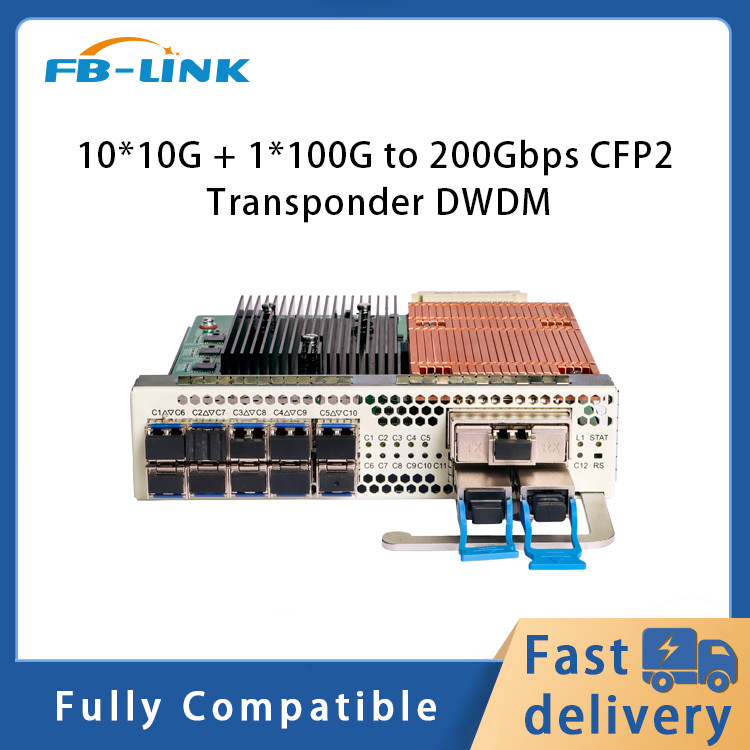 . 10X10G +1X100G To 200Gbps Cfp2 Transponder Dwdm Tunable Coherent Otu -