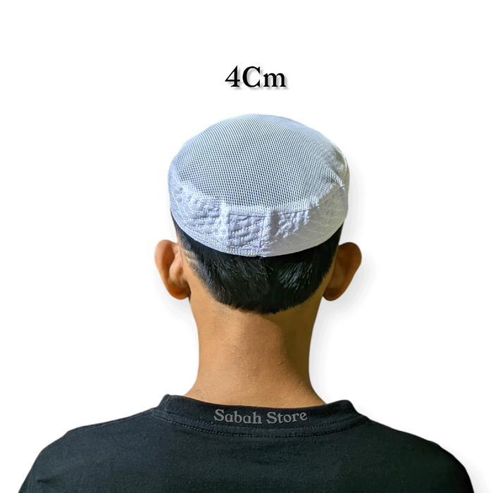Peci Ikaf Madinah Jaring Tinggi 4,5,6,7,8 Cm Peci Madina Jaring Peci Madinah Kopiah Santri Peci