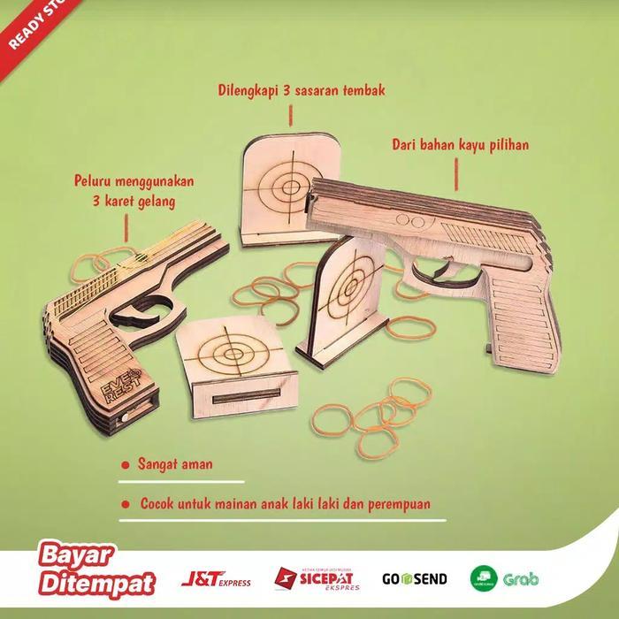 pistol mainan anak peluru gelang karet toy gun mainan tembakan