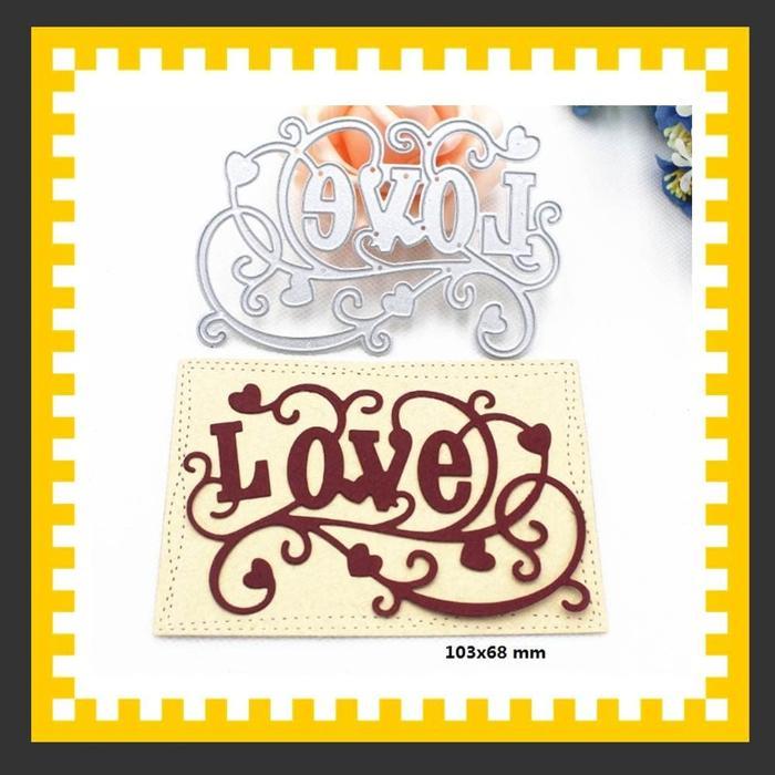 Cetakan Stensil Cutting Dies Bahan Metal Scrapbook DIY Cetakan THREE