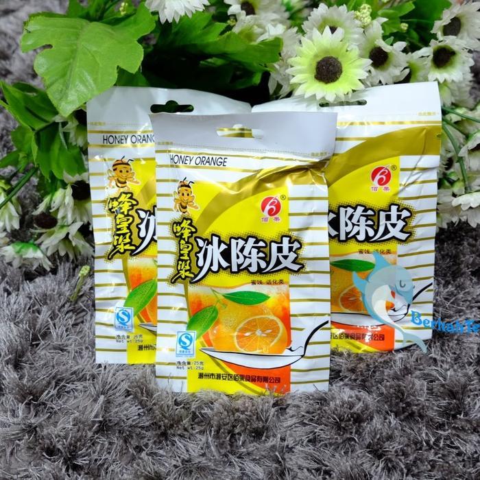 Manisan Permen Kulit Jeruk Mandarin 25gr HONEY ORANGE / MADU JERUK
