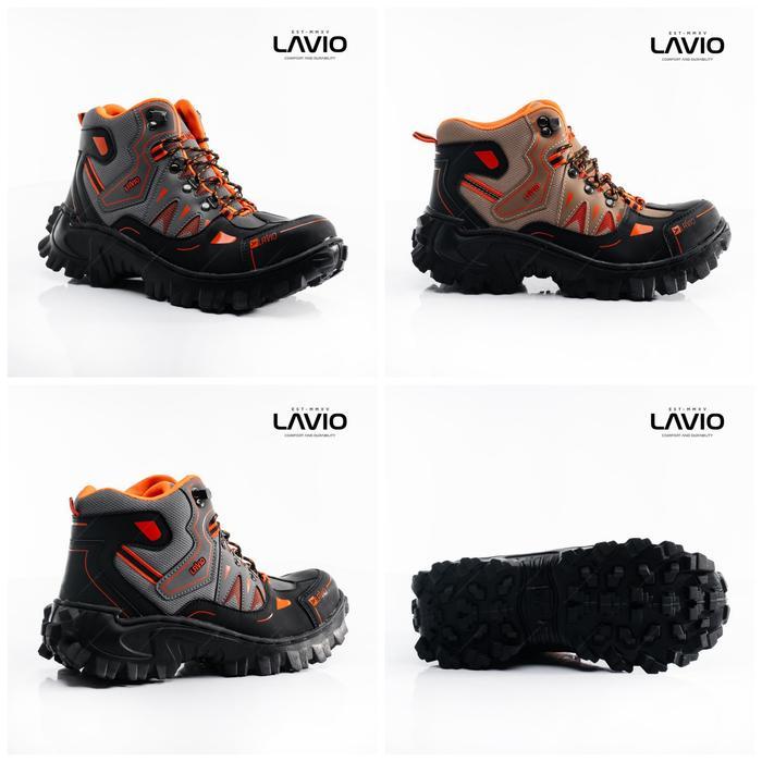 Sepatu Safety Pria Boots Tinggi Ujung Besi Original Lavio Footwear Septi Kerja Proyek Lapangan